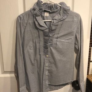 Ruffle JCrew button down